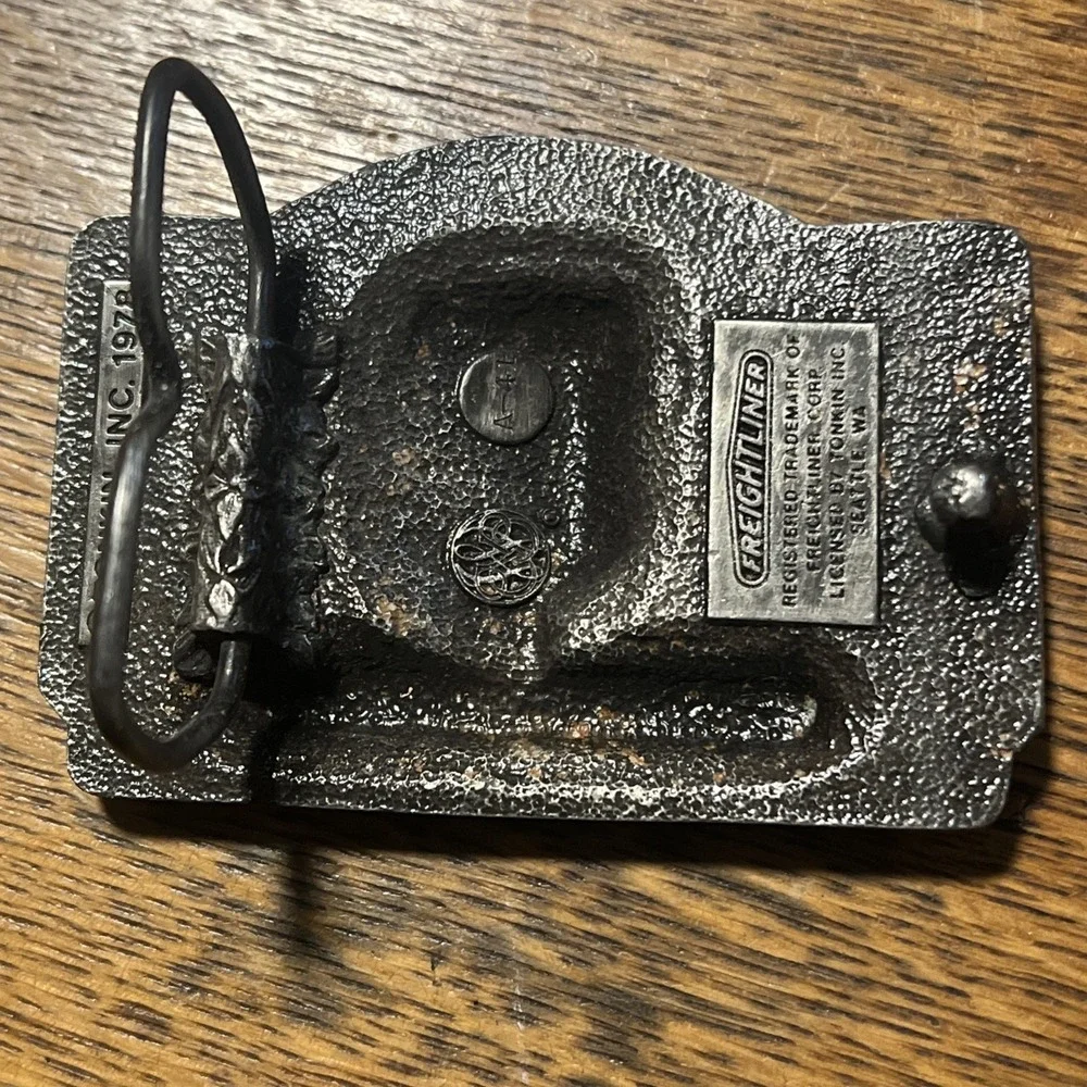 Vintage 1978 FREIGHTLINER #A-41 Metal Belt Buckle Heavy Duty Tonkin Inc Trucking